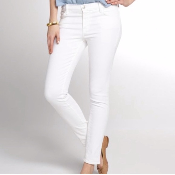 J Brand White Skinny Leg Jeans